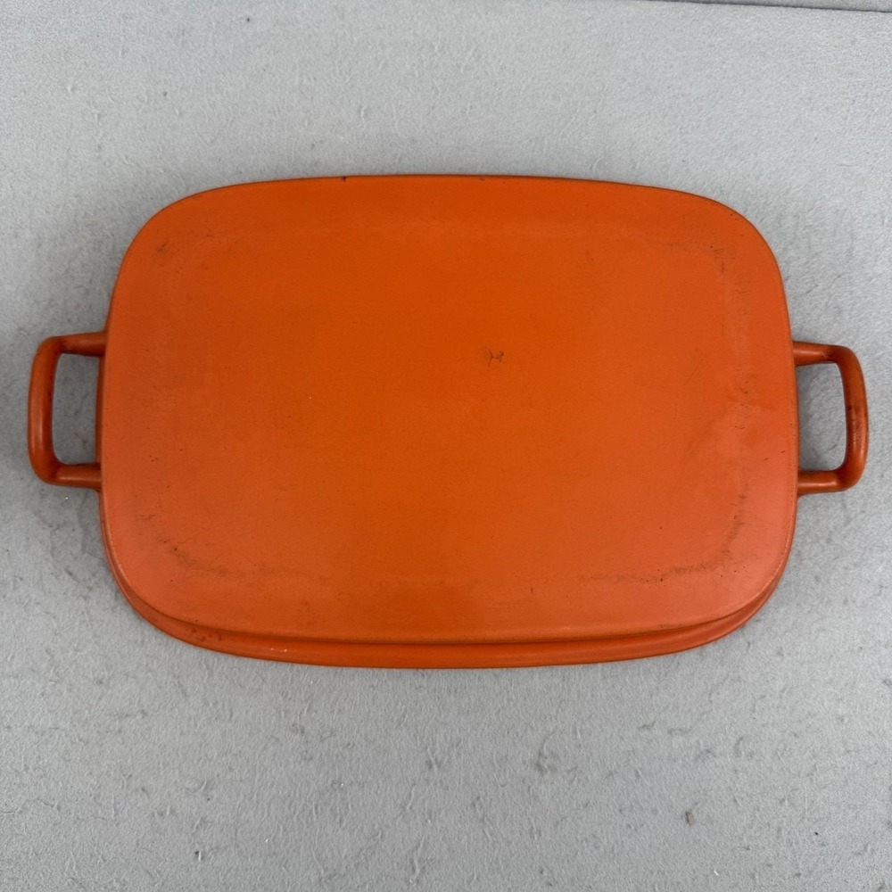Dansk Orecast Rectangular Skillet Lid Baker Orange Quistgaard JHQ As-Is - Picture 2 of 13